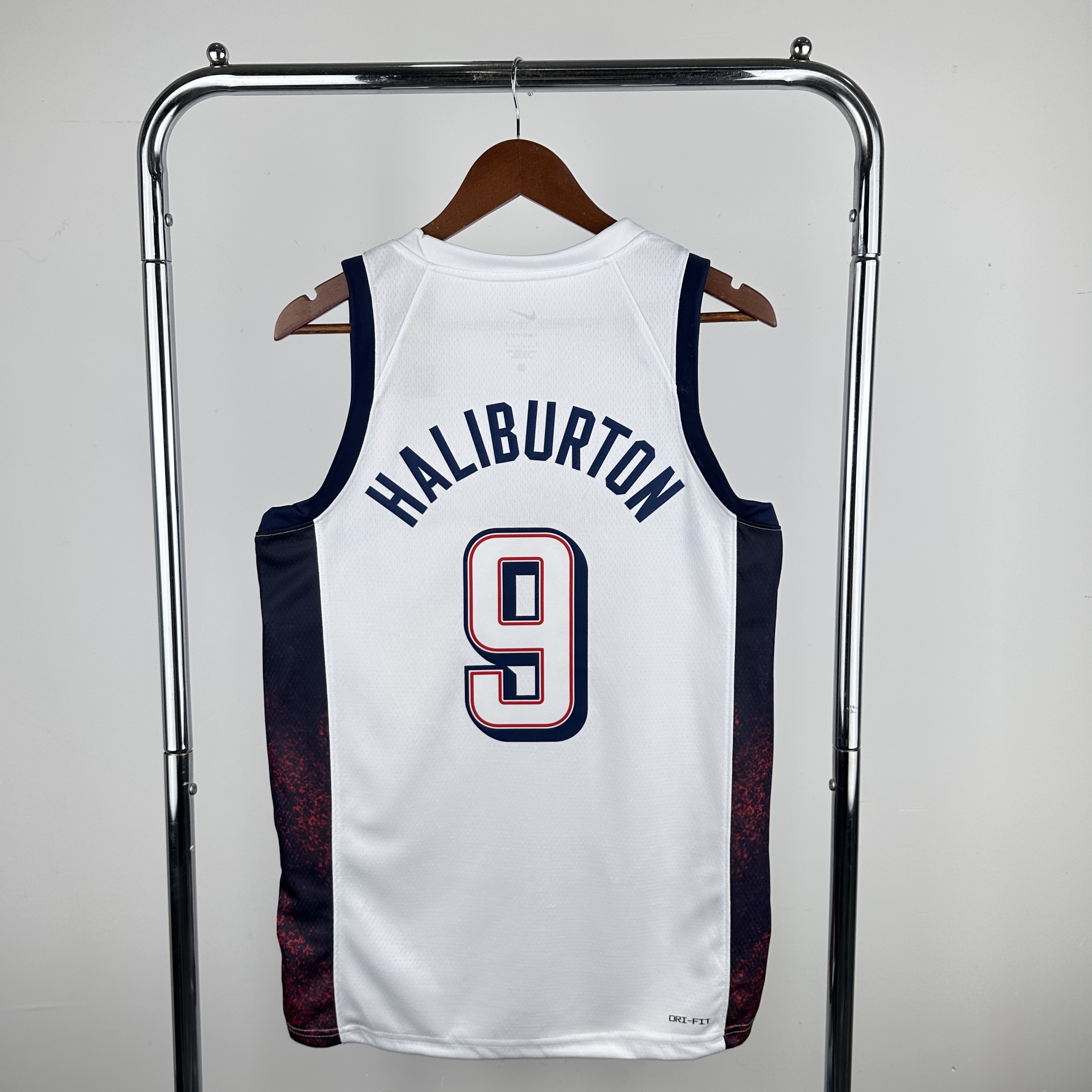 2024 Olympic USA 9 Haliburton White Nike NBA Jersey